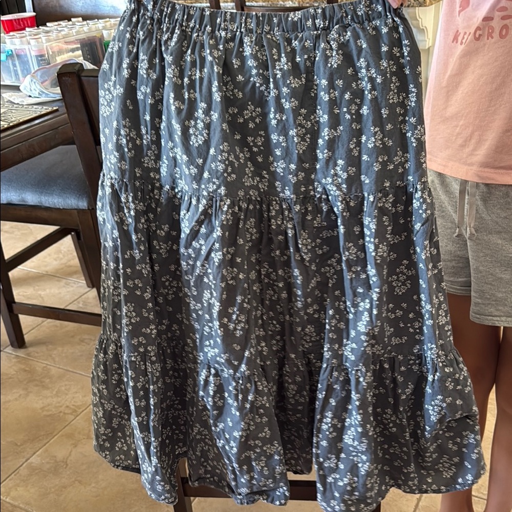 Floral grey maxi Skirt